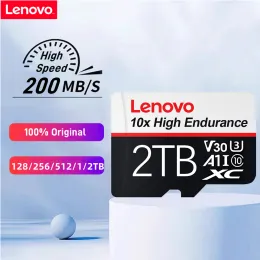 بطاقات بطاقة Lenovo Ultra Memory Card SD/TF Flash Card 2TB 1TB 512GB 128GB عالية السرعة MINI Micro TF SD CARMAR