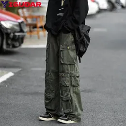 Herrenhose Harajuku Multipocket Overalls Männer losen lässige Hosen gerade Moping Street Herbst Ropa Hombre