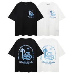 Ins Summer Luxurys Mens Designer T Shirt Trapstar Tops Ship's Anchor Letter Print Print Print Graphic Tシャツルースカジュアルストリートウェア服100％コットンTシャツ特大S-XL