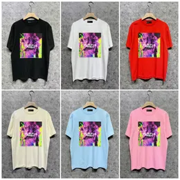 Magliette per camicie da uomo della moda viola maglietta con stampa sciolta S-2xl 27215