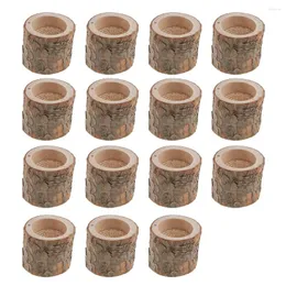 Candle Holders 15-piece Wooden Tree Stump Tea Light Holder Candlestick For Home Wedding Decoration 5cm