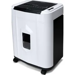 AURORA AU120MB Shredder di carta micro -tagliata ad alta sicurezza - Feed automatico da 120 fogli, 30 minuti di runtime, bianco/nero - perfetto per l'uso domestico o in ufficio