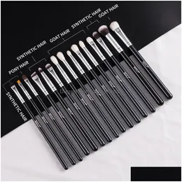 Pincéis de maquiagem Beili Professional 22-25pcs Definir sombra de cabelos em pó de cabelos naturais Fundação de base