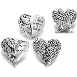 Clasps Hooks Noosa Wings Heart Ginger Snap I Love You to the Moon and Back kunks 18mm butons diy netcleace netclace gift dr dhnvk