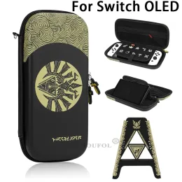 Case per Nintendo Switch OLED Borsa di stoccaggio portatile Tema del gioco del gioco per Zeldaking With Joycons Hand Grip Charger Stand Kit