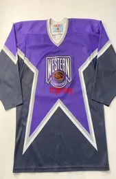 CCM CCM Western Conference All Star Hockey Jersey Vintage Purple Stitch أي اسم Nume Men Kid Hockey Jerseys XS5XL4494309