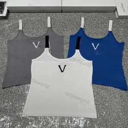 Bordado de bordado Top Mulheres de malha Tees Sport Tops Tops Letter Yoga Tees de roupas femininas