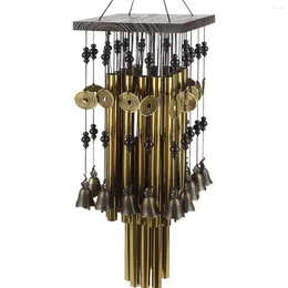 Decorative Figurines Outdoor Indoor Metal Tube Wind Chime With Copper Bell Large Windchimes For Yard Patio Garden Terrace Decoration 80cm