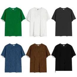 Mens T-Shirts Designer Tees Oblique Print Summer Towel Jacquard Fabric Casual Long T Shirt For Men And Women Tee S Euro S-Xl Drop Deli Dh5Lg