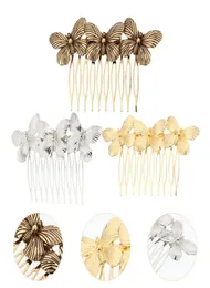 Hair Brushes 3Pcs Comb Vintage Alloy Pretty Headpiece Decoration Headdress Clip4111325