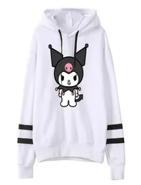 Kuromi Anime Onegai My Melody Merch Hoodies senza tasca barre parallele Selta Spaccata Donna Man Clothes9186171