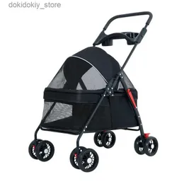 Складная портативная коляска для питомцев для собак для Travel Dog Carrier 4 Wheels Luxury Wholesale L49