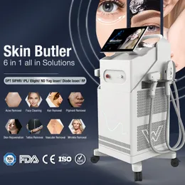 Multifuncional Q comutação nd YAG Laser Máquina de descascamento de carbono Diodo Diodo Equipamento de remoção de cabelo Face Skin Opt IPL Remoção vascular da acne