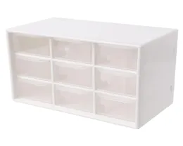 Cassetto da 9 livelli di archiviazione da scrivania documentazione di plastica Documento di plastica Porta cosmetica Organizzatore di archiviazione Organizzatore Desktop Makeup Organizer Box Y8379750