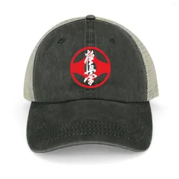 Caps de bola Kyokushin kaikan símbolo de karatê kyokushinkai dojo chapéu de cowboy de montanhismo Man Cap Cap Trucker Boy Women's