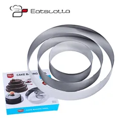 3PCSset Stainless Steel Cookie Cutter big round Shape Cookie Mold Fondant Jelly Cake Cutter Mousse Rings baking tool1726242