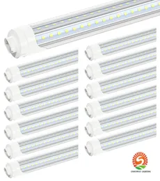 T8 LED -butiksljus T8 R17D Kylare Dörr LED -rör 5ft glödlampor Dual Rows SMD 2835 VSHAPED LED Light Tube 25pack Fluoresent REPA2097321