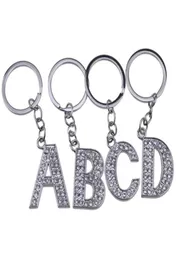 26pcslot AZ 32quot Alloy Alphabet Letter Keyring Full Rhinestone Key Chain DIY Accessories2006542