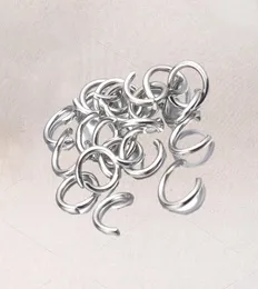 Anelli di salto aperti in acciaio inossidabile in acciaio inossidabile d'argento da 1000pcslot 4568 mm Connettori di anelli split per reperti di ewelry fai -da -te che producono 6580766