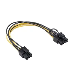 50 cm 20 cm 6pin till 8pin (6 + 2pin) PCI-E-kabel 18Awg Mining kan anslutas till en mängd olika grafikkort