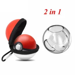 Cases ZOMTOP 2 In 1 for Nintend Switch Poke Ball Plus Controller Carrying Bag & Crystal Case Transparent Shell Cover Pokeball Eevee