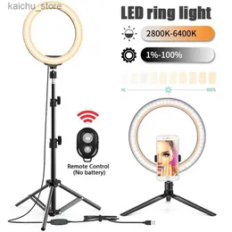 Kontinuierliche Beleuchtung 33cm LED -Fotografie Video Ring Light Selfie Light Ring Light Handy Halter Stativ füllen licht einstellbare Dimmleuchte Stativ Streami