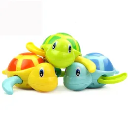 Baby Bath Toys Toddler Bathing Tortoise Cute Swimming Turtle Pool Beach Classic Chain Clockwork Water Toy For Kids Water Playing 240418