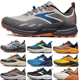 최고 품질의 남녀 Brooks Cascadia 16 메쉬 운동화 트리플 블랙 흰색 소프트 밑창 컬러 흰색 홍수 홍당무 플랫폼 플랫폼 스포츠 트레이너 디자이너 운동화