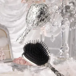 زهرة تعرف Swan Ballet Series Paddle Hair Brush Cushion Cushion Comb Comb Combs Lead for Groffication 240418