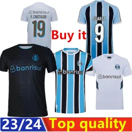 2023 2024 Jerseys de futebol Gremio 23/24 Suarez Ferreira Luan camisas masculinas Geromel Kannemann Bitello Home Away Terceiros uniformes de futebol 3927