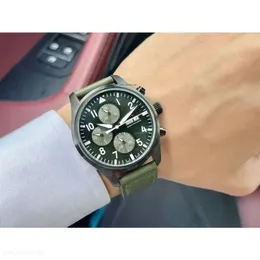 Iwcity męskie zegarek luksusowe zegarki Menwatch Big Pilot Watches Wysokiej jakości automatyczne mechaniczne uhren Super Luminous Data Watchmen skórzany pasek Montre Pilot Luxe Mfjr 4680