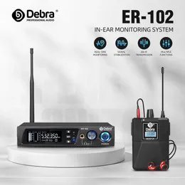 デブラインイヤー監視システムUHFワイヤレスステージモニターER102 80M安定した有効距離Bluetooth 5.0レコーディングバンド240411