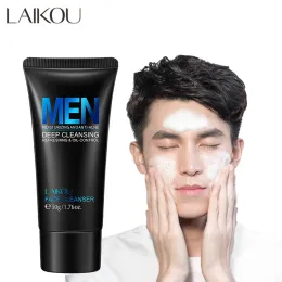 Уход за Laikou Men Men Facial Cleanser Face Wearch Увлажняющий мужчина по уходу за кожей контроль, черный голов, удаляйте косметику скраба глубоко нориши