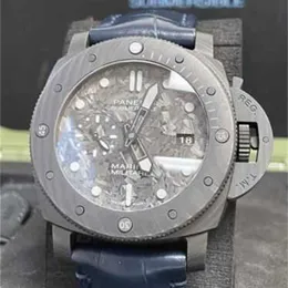 Designer -Armbanduhren Luxus Uhren Automatische Uhren -Uhren -Wächterwächter 44 -mm -Carbotech 979 PAM00979 Kohlefaser -Zifferblatt+Strapwlbv56