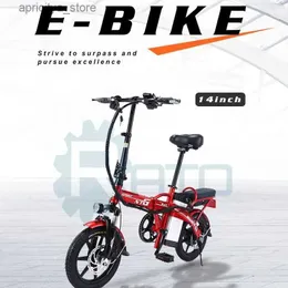 Bikes Neues 14-Zoll-E-Bike 48 V Lithiumbatterie Zwei-Personen-Radsportrahmen bequem, um ectric therads Student L48 zu tragen