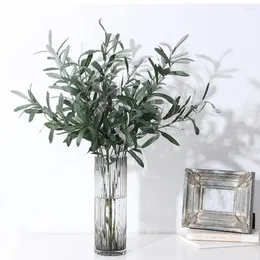 Dekorative Blumen einzigartige künstliche Olivenbaumzweige Seide DIY FAKE PLANTH PLANTS HOME CERSTRAU für Party