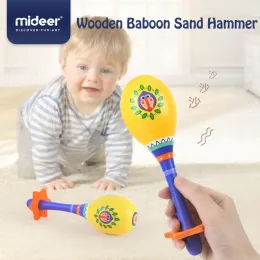 Mobiles Midee Baby Wooden Sand Hammer Iluminment Early Education Music Toy Baby Percussion Instrument de dezembro de 1324 meses LJ2011