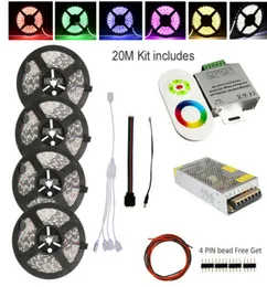 5050 60ledsm RGB LED LAM BRING مقاوم للماء IP65 15M 20M 10M 5M لخزانة إضاءة CASE TAPERATION TAPE BAND RF REMOTE CO3357349