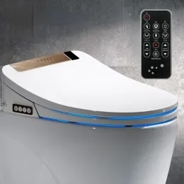 Covers LCD 3 Color Intelligent toalettstol Förlängd elektrisk bidetskydd Smart Bidet Uppvärmning sitter LED -ljus WC F3