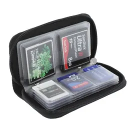 Kort 22 SLOTS Memory Card Bag CF/SD Card Holder Case Memory Card Storage Plånbok för CF/SD/MICRO SD/SDHC/MS/DS Game Camera SD Card