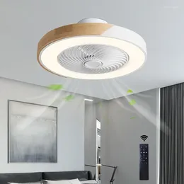 Fan Led Lights Household Modern Simple Bedroom Restaurant Invisible Chandelier Living Dining Table Modest Ceiling Lamps For Room