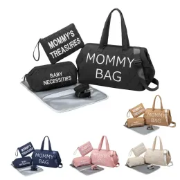 Bags Travel Mommy Bag Embroidery Letters Portable Maternity Milk Bottle Insulation Bag Largecapacity Mother & Baby Diaper Bags