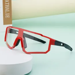 선글라스 여성 원피스 색상 변화 야외 스포츠 윈드 쉴즈 패션 남자 Y2K 브랜드 고글 디자이너 디자인 안경
