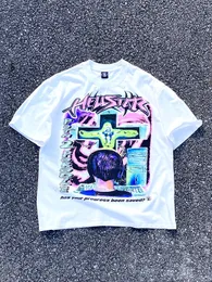 Masowe męskie koszule projektanta drukowane topy Święty Michael Tees Street Trend Znaki dla mężczyzn Koszulki Damskie Luksusowe Tshirty Hip Hop Streetwear