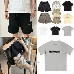 Designer tshirt Mens T shirt Ess Shorts Casual Fog Short Essen Sports Loose Oversize Style Tees Fear of Gods Clothing Tee Man outfit