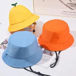 Berets Cotton Kids Bucket Hats عالية الجودة للجنسين 10 أنماط الصيف واقي من الشمس قبعة Sunbonnet في الهواء الطلق قبعة الصياد في الهواء الطلق