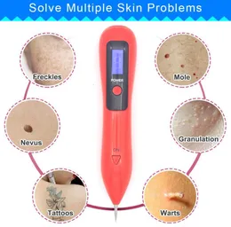 Mullvadborttagning Pen Wart Plasma Remover Tool Beauty Care Skin Corn Freckle Tag Nevus Dark Age Spot Tattoo Electric Device Set3986986