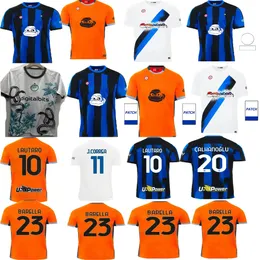 23 24 Maglia Inters Milans 축구 유니폼 남자 키트 최종 Maillot de Foot Lukaku Dzeko Lautaro 2023 2024 IM Maglie Football Shirt Training 115 주년 기념 스페셜