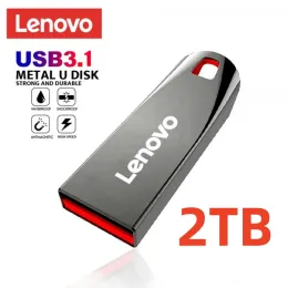 Adapter Lenovo 2TB Metal U Disk Portable Pen Drive Sight Prędkość USB 3.1 Typ C interfejs Wodoodporny 1TB 512 GB Memoria USB Flash Dysk Flash