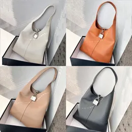 High Quality LOCKER NORTH SOUTH HOBO BAG Luxury Designer 2 Size Grained Leather Shoulder Bag Strap Closure Zipped Pocket Handbag Shopping Casual Purse